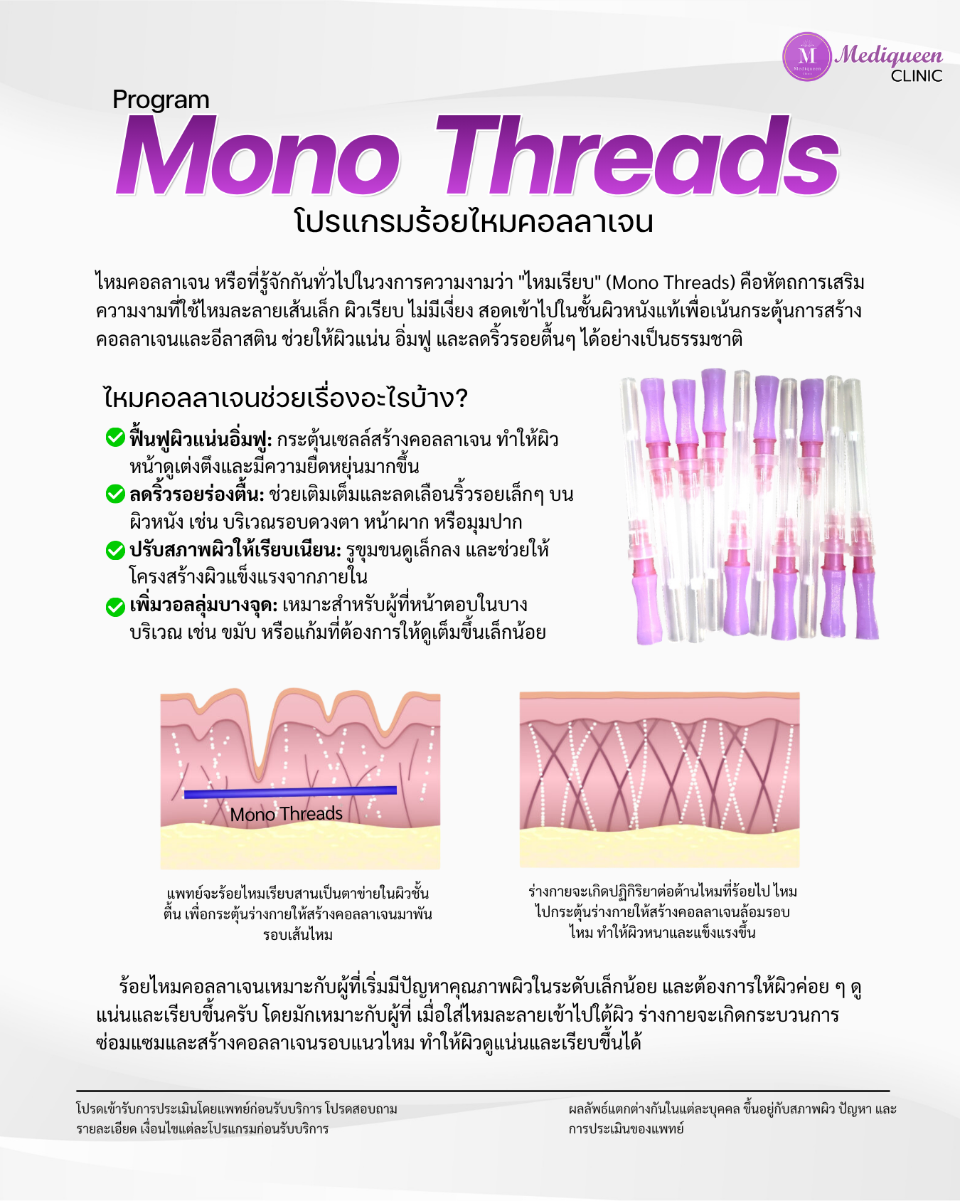 ภาพประกอบติดต่อคลินิกของเมดิควีนส์ คลินิก