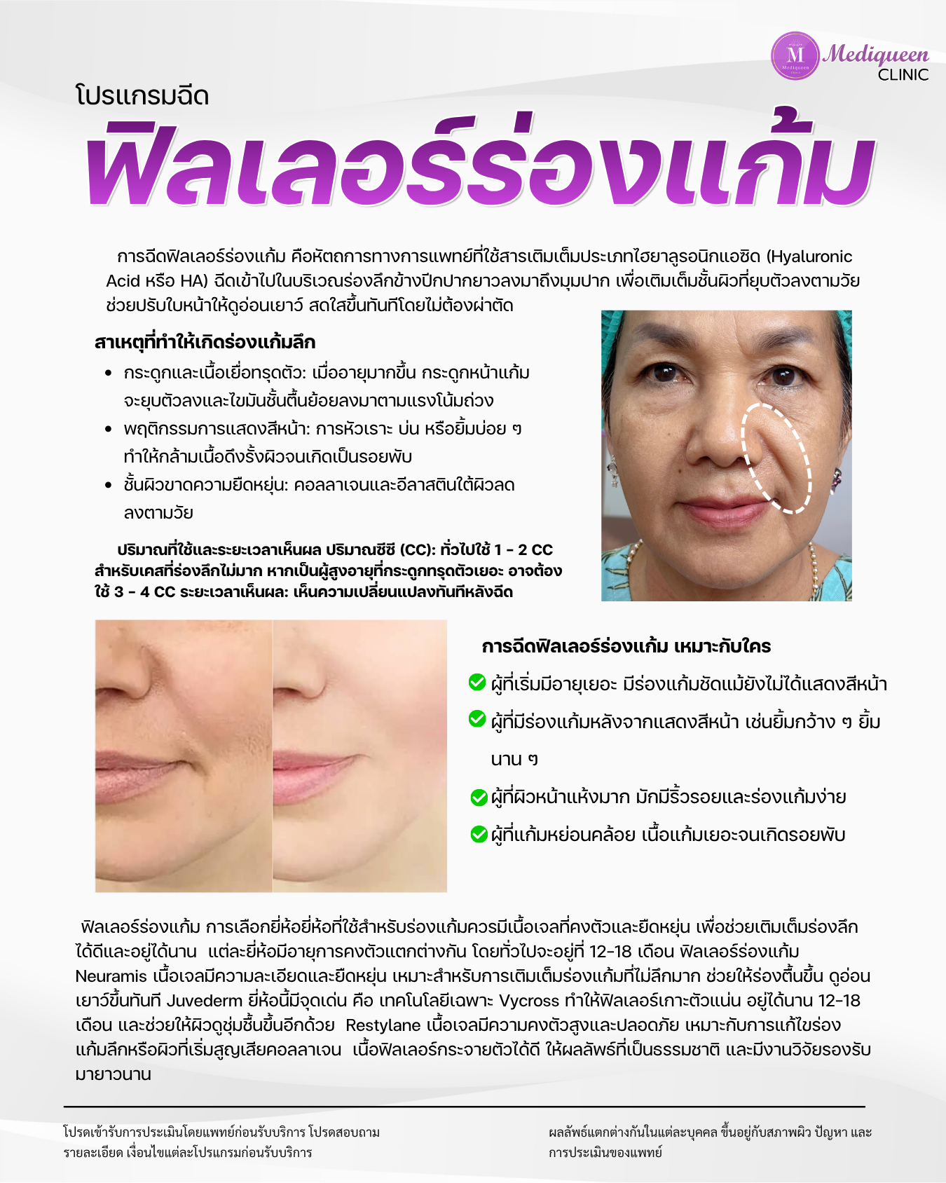หน้าสไลด์ Flipbook ของเมดิควีนส์ คลินิก