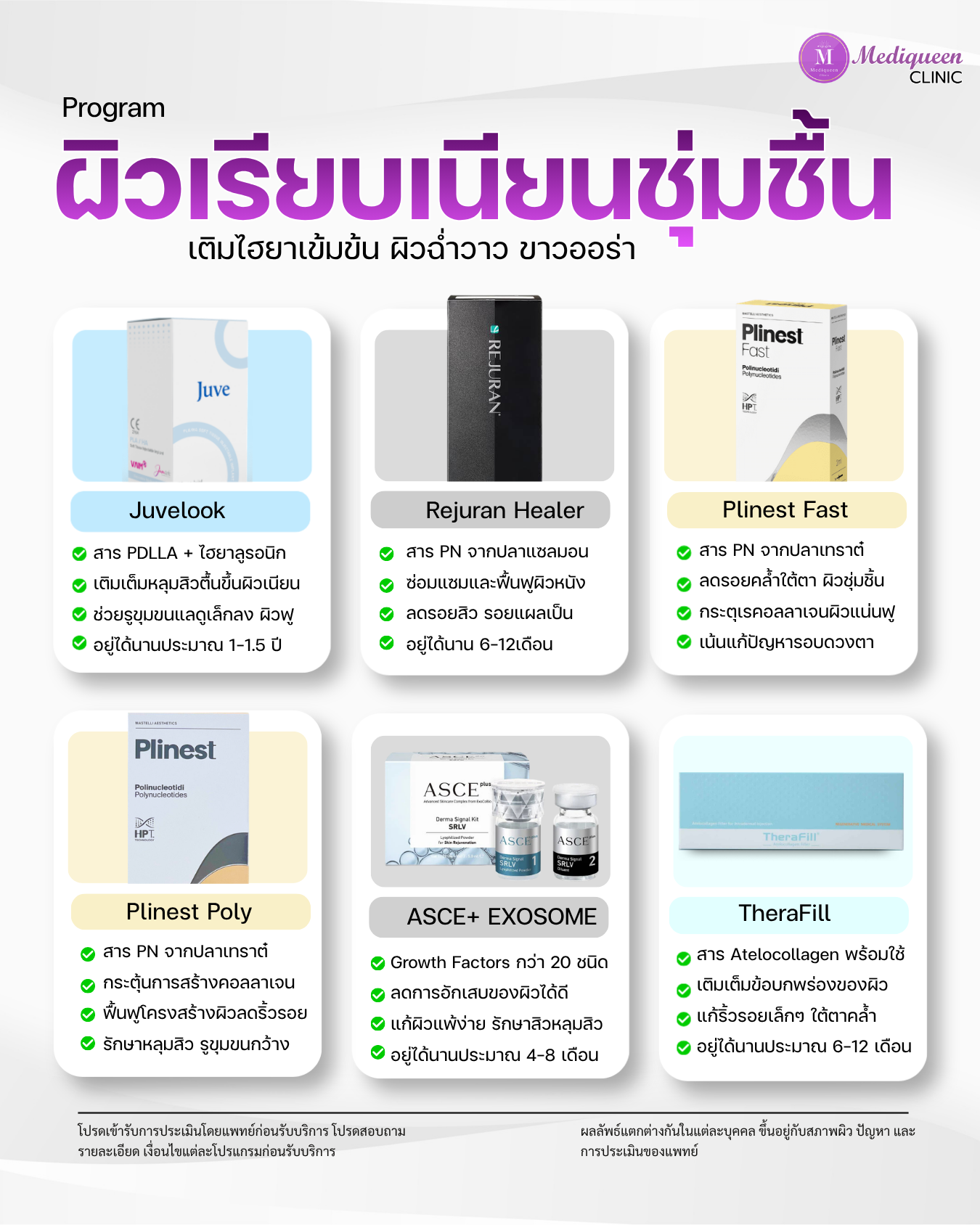 หน้าสไลด์ Flipbook ของเมดิควีนส์ คลินิก